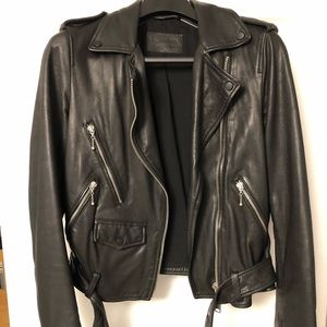 All Saints Black Leather Jacket
